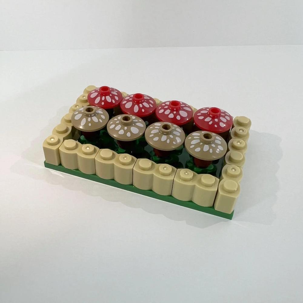 MOC Orchard Vegetable Plot Pumpkin Corn Pineapple Mushroom Radish Creative Scene Small Particle Building Block Toy Model.