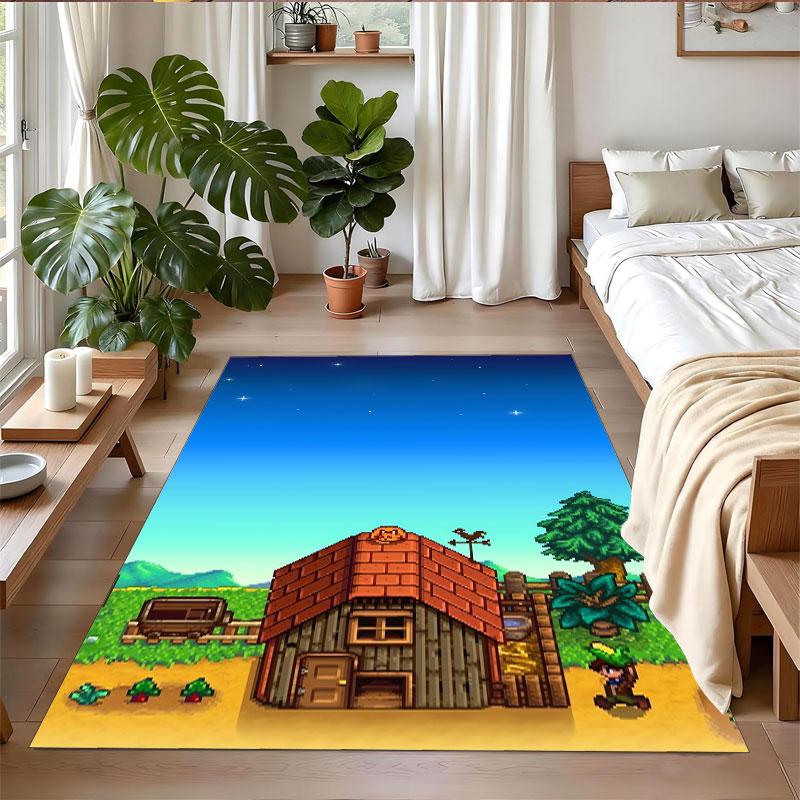 Crystal Velvet Rug Soft Non Slip Indoor Floor Mat Home DecorStardew Valley