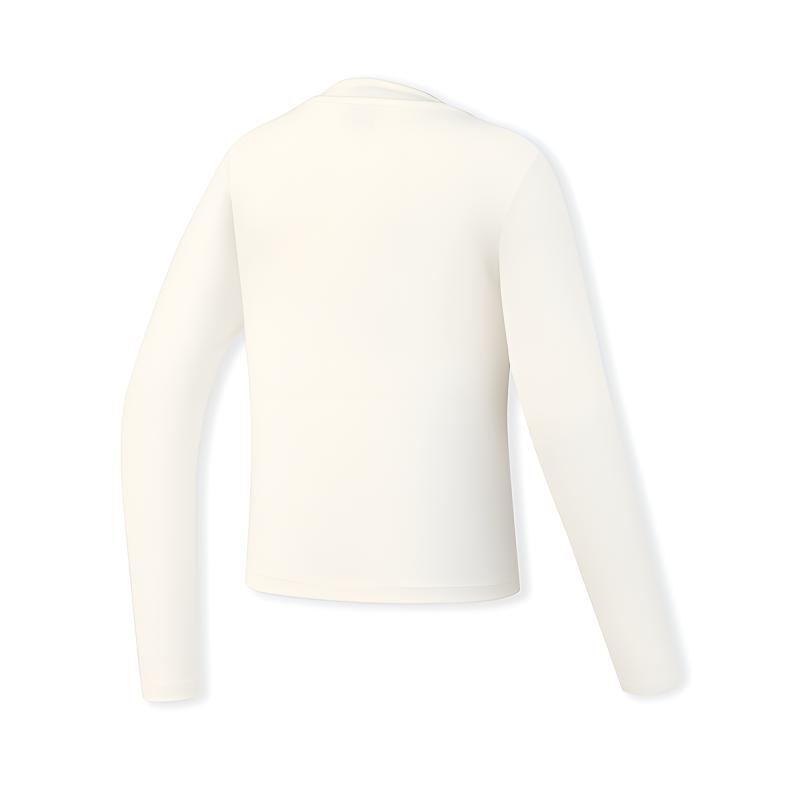 Fila Tennis Fashion Simple Classic Retro Sports Casual Comfortable Long Sleeve T-Shirt Women tops Cloud-White A11W613219FIV