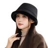 Winter hat women's large brim fleece thickened warm bucket hat showing washbasin hat versatile bucket hat