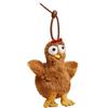 Cartoon Hens Key Ring Simulation Egg-laying Animal Key Holder Plush Chicken Keychain  Gift