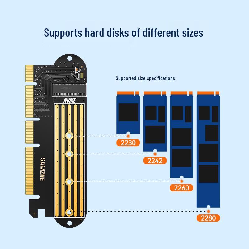 SanZhe PCIe to M.2 NVMe SSD Adapter Card