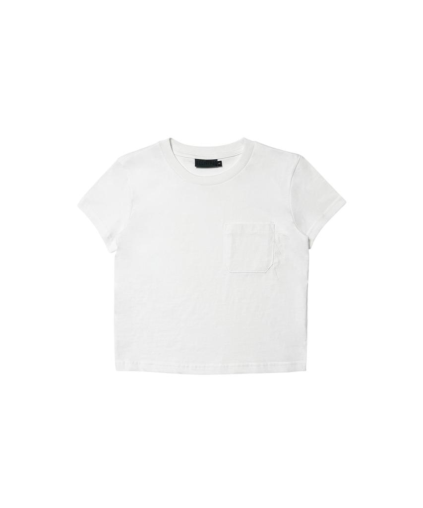 Yuseuteule Chest Pocket Short Sleeve T-Shirt (White)