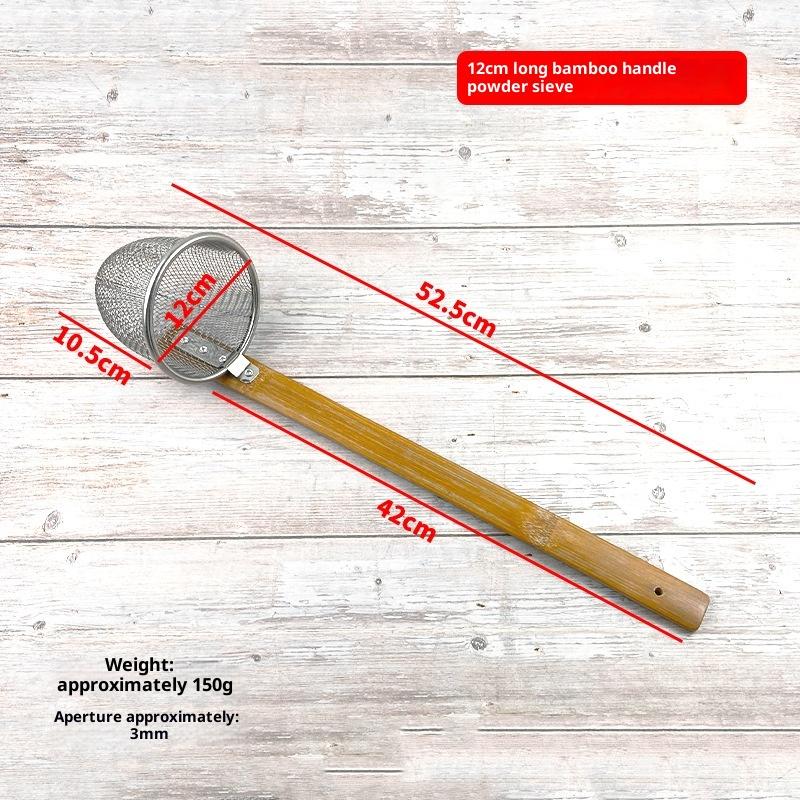 

Stainless Steel Mesh Colander Basket With Bamboo Handle Fine Strainer For Noodles Pasta Hot Pot Kitchen Tool Frying Filter S