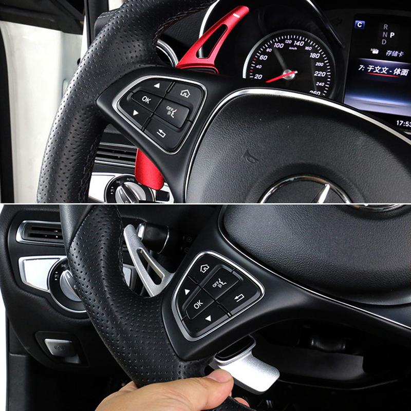 Car Steering Wheel Paddle Shift Extension Shifters Car Sticker For Mercedes Aluminum-Alloy Shift Paddle Blade Car Parts