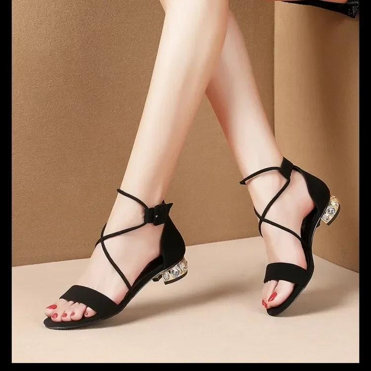 Shallow Daily Rear Zipper Personality Roman Style Women's Shoes 2025 Summer New Sandals