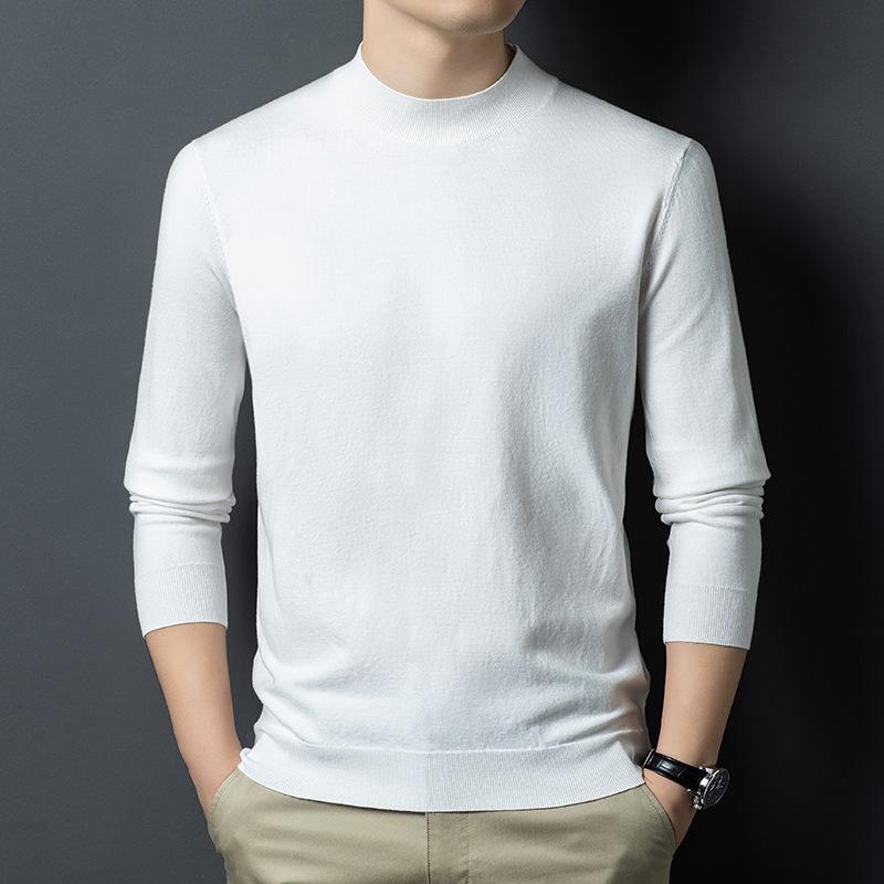 Men's Autumn/Winter Thick Wool Half-High Collar Sweater