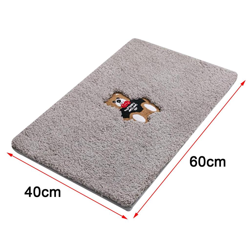 Bathroom Rugs Shower Rug Non-Slip Absorbent Polyester Throw Runner Carpet