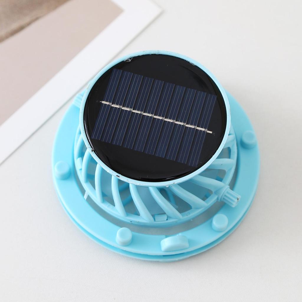 USB Rechargeable Solar Fan with Detachable Accessories - Pressure-Sensitive Motor for Strong Wind Power