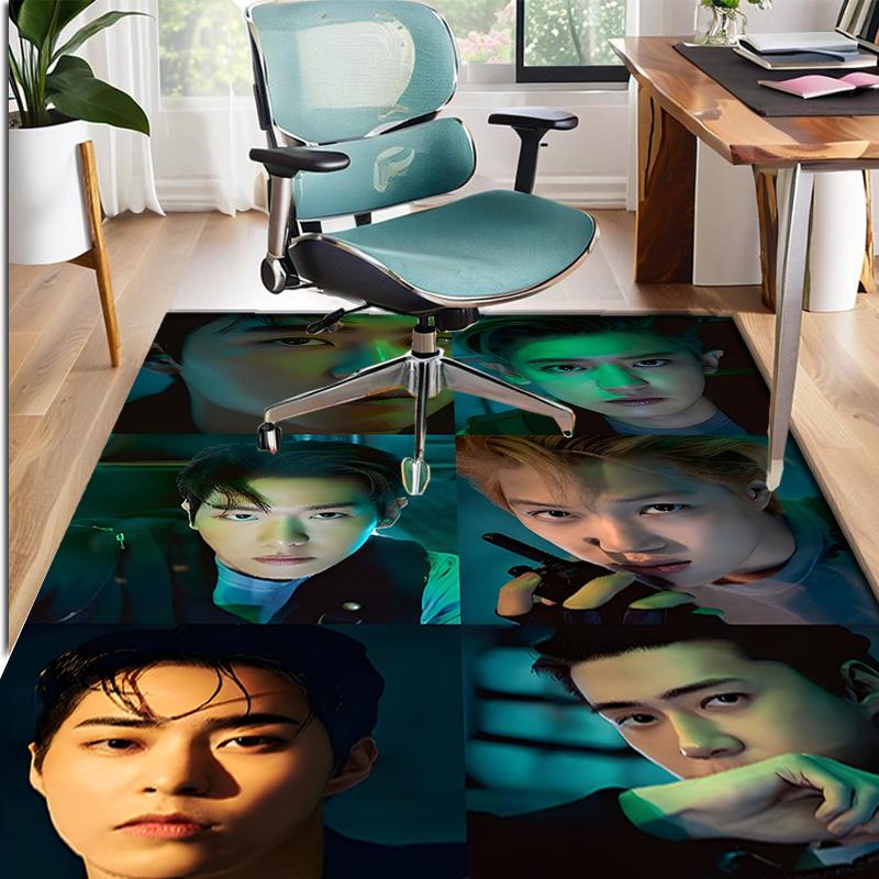 EXO Pattern Rug, Indoor/Outdoor Mat, for Picnic, Gameroom, Bedroom, Office, Living Room, Home Decor Carpet, Birthday Gift