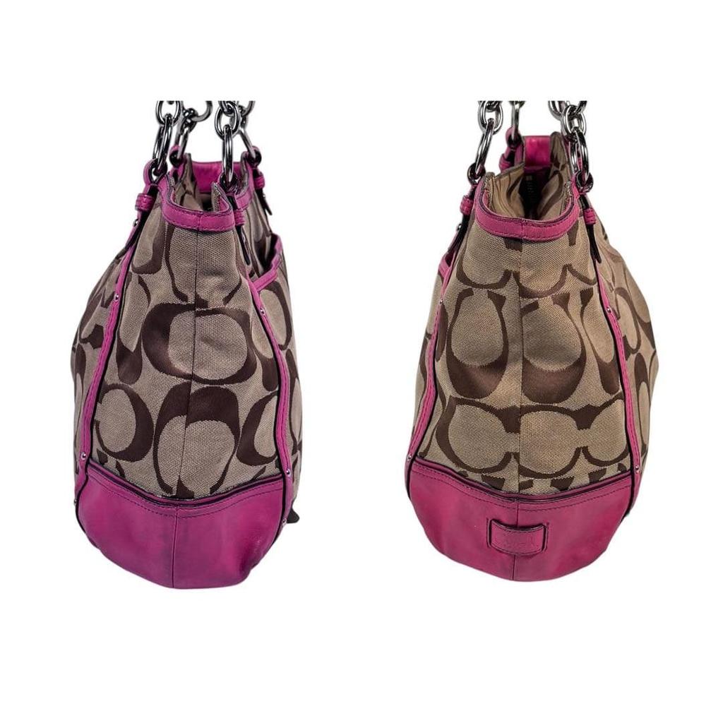 Used COACH Coach Alexandra Pink y2k Signature Tote Bag