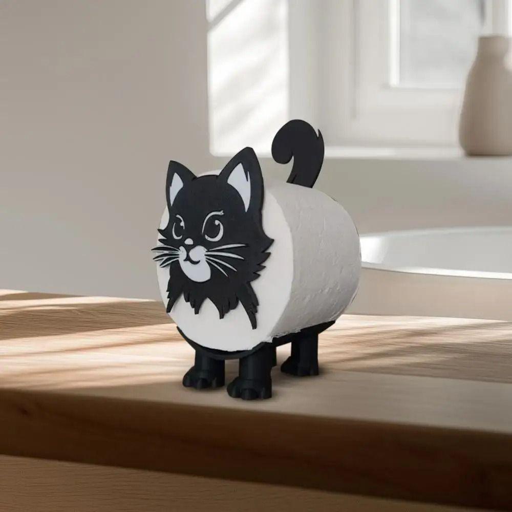 Decoration Roll Holder Cat Toilet Paper Stand 3D Printed Cat Toilet Paper Holder  Tissue