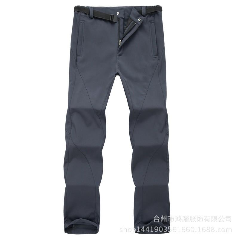 Womens Fleece Lined Softshell Pants Hiking Climbing Camping Outdoor Winter Wear Loose Fit Windproof Breathable