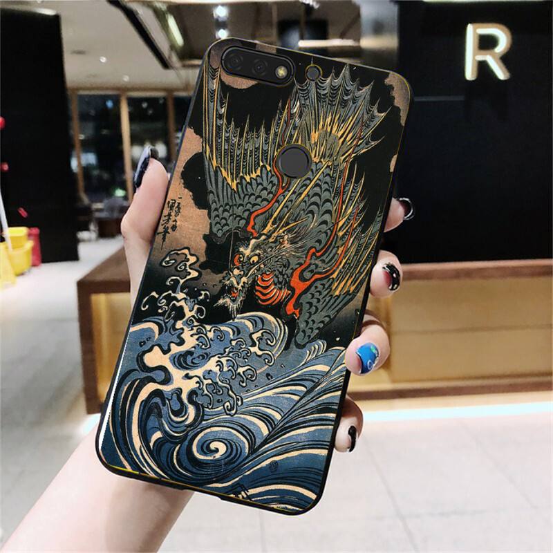 FHNBLJ Japanese DRAGON TATTOO Phone Case For Huawei Honor 7A 8X 9 10 20lite 10i 20i 7C 8C 5A 8A Honor Play 9X pro Mate 20 lite
