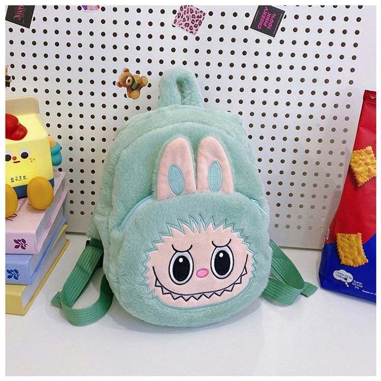 Double Backed Canvas Crossbody, Loose Change Plush Bag, Doll, Children's Backpack