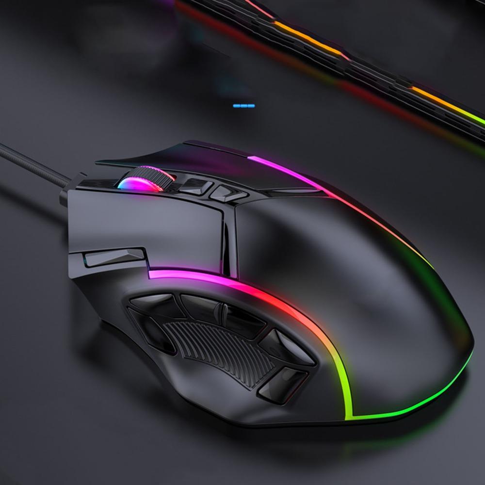 RGB Backlight Gaming Mouse 12800DPI Wired Mouse Durable USB Mouse PC Gaming