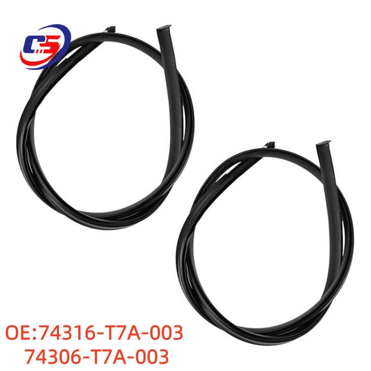 Roof Rack Rubber Strip for Vezel XR-V Concept, Parts 74306-T7A-003 & 74316-T7A-003 74316-T7A-003 with 74306-T7A-003