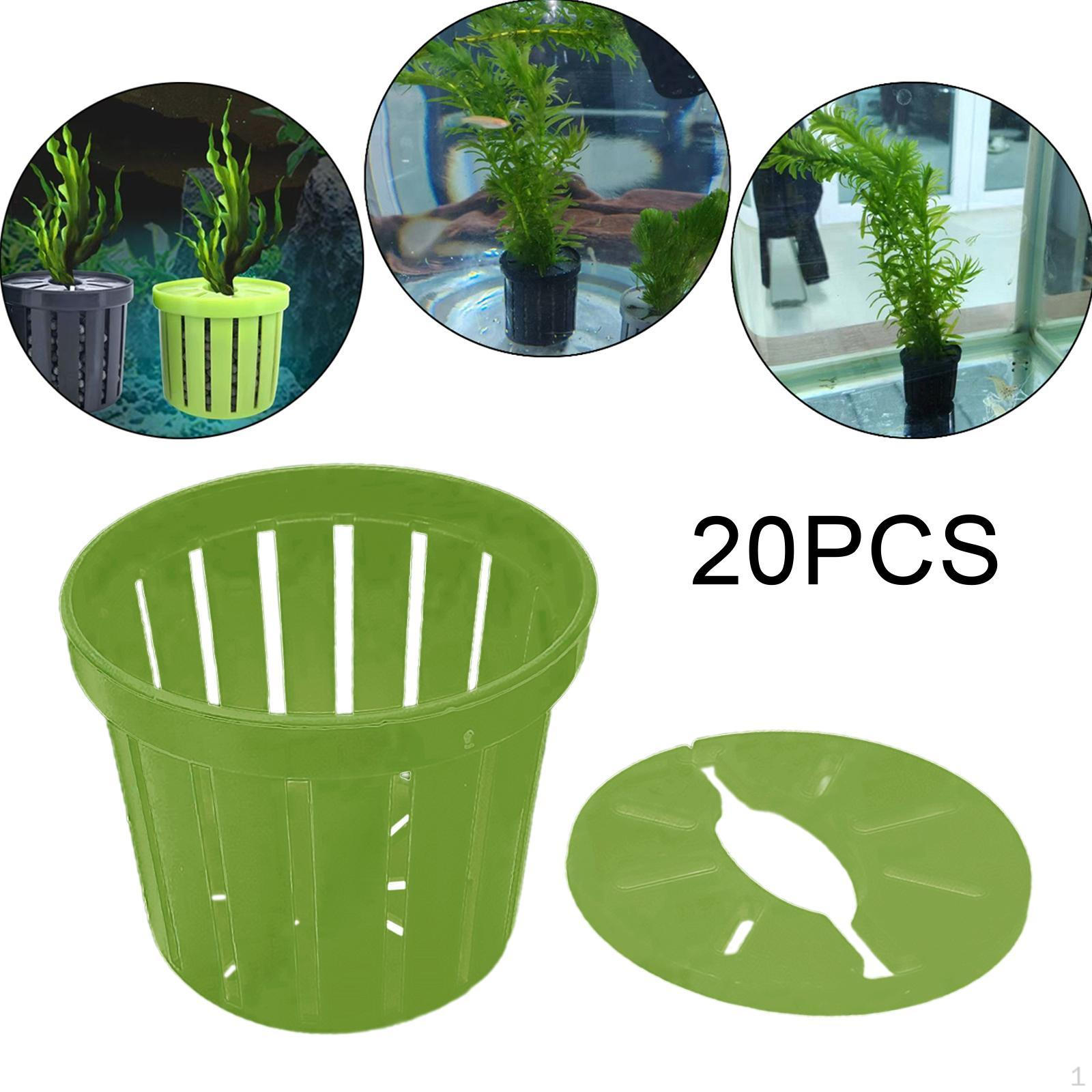 

20-кратный набор для протирки горшков, корзин для посадки растений, контейнеров для травы и водных растений зелёный