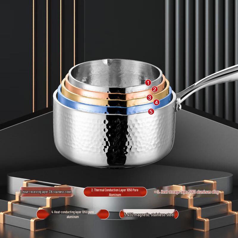 Yoshida Takumi 316 Stainless Steel Hammered Milk Pot