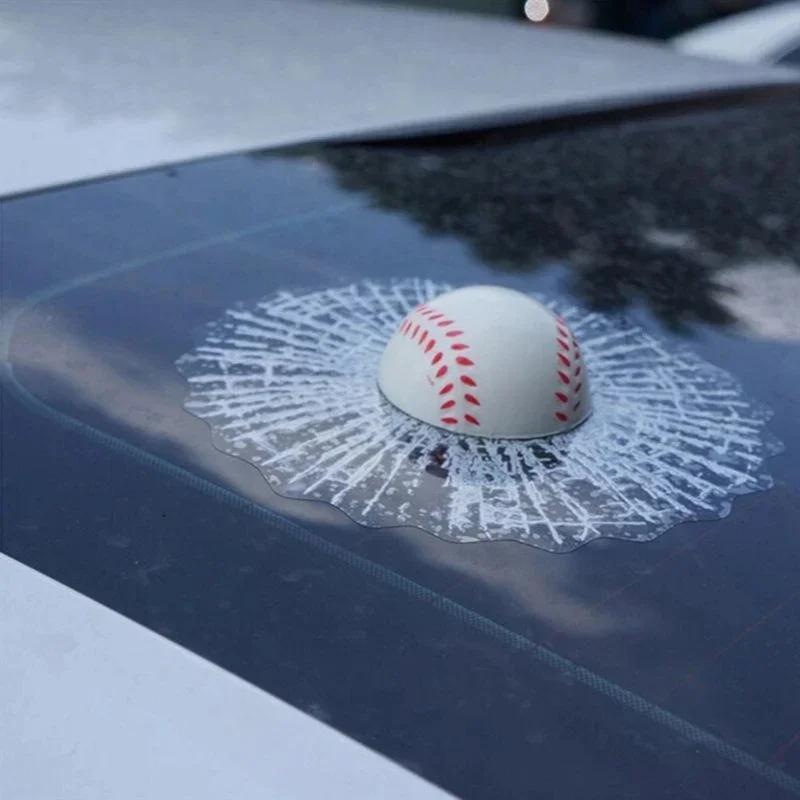 1pcs 3D Car Glass Stickers Basketball Football Tennis Baseball Balls 3D Sticker Waterproof Strong Adhesion Decoration Stickers