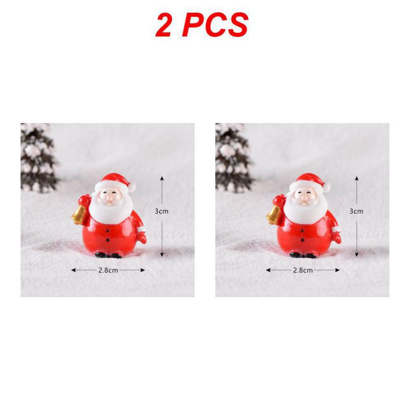 Christmas Figurines Dollhouse Ornament Home Decorations Fairy Garden Micro Landscape Deer Xmas Tree Santa Claus Snowman