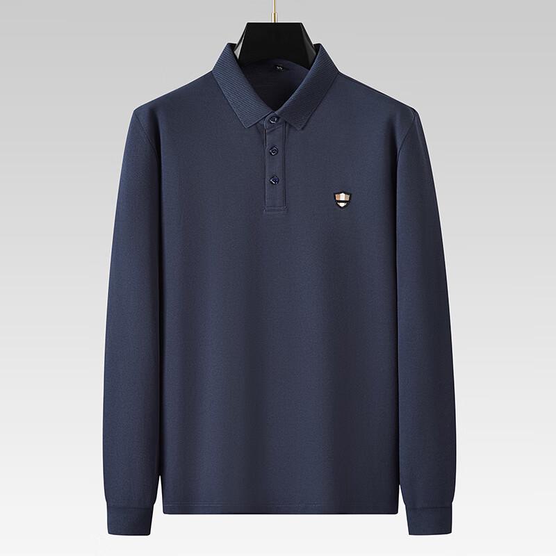 Мужская футболка-поло Dibenze большого размера с длинным рукавом L