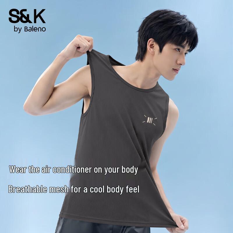 Baleno S&K Men s Ice Silk Mesh Tank Top 3XL