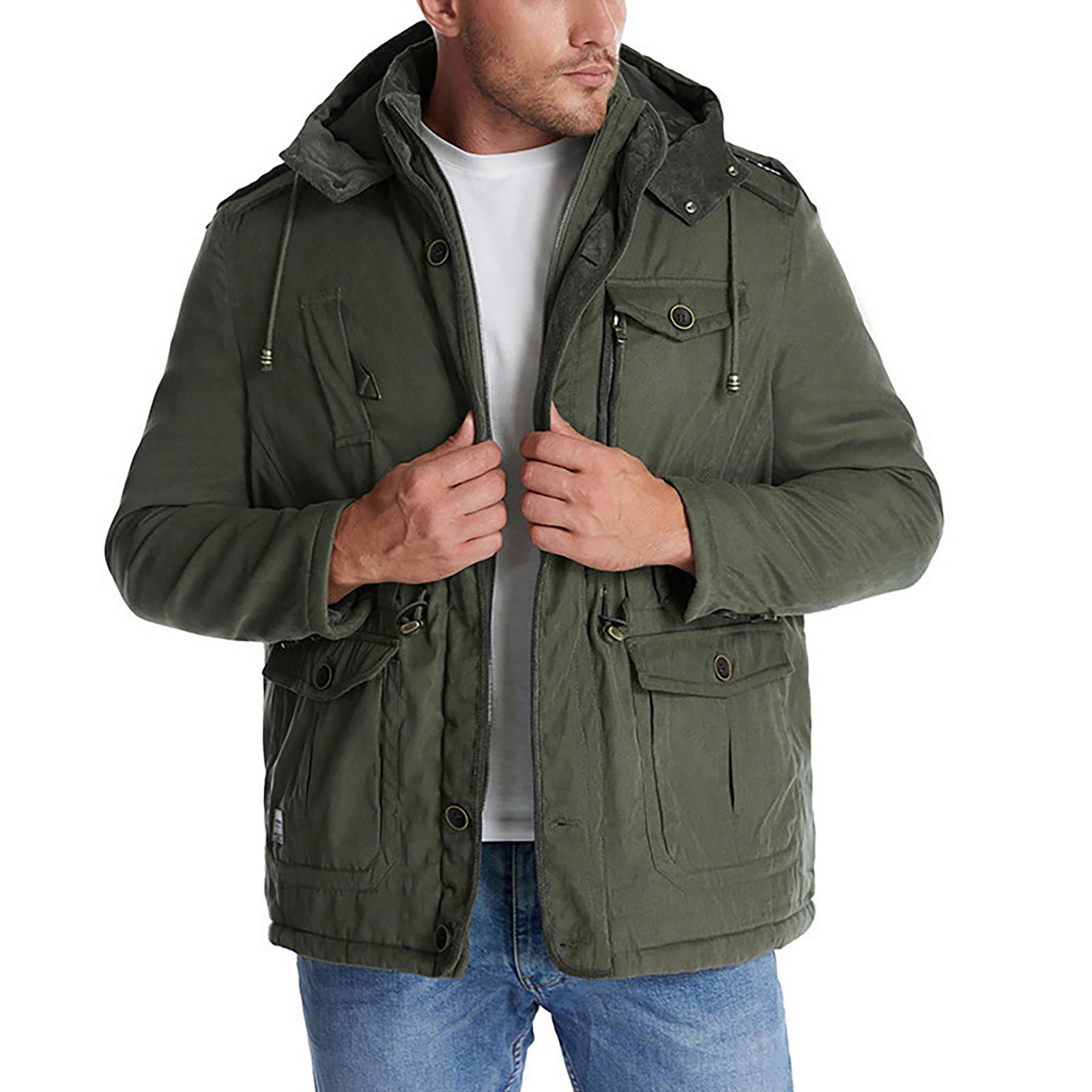 

Мужская зимняя теплая толстая куртка, пальто, верхняя одежда, тонкие пуговицы, пальто, топы, блузка XXL зелёный