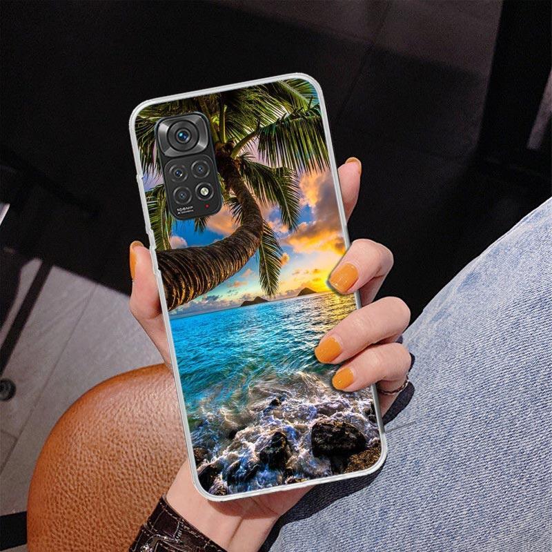 Sommer Strand Sonnenuntergang Meer Palme Handyhülle Für Xiaomi Redmi Note 15 14 13 12S 12 11 Pro Plus 14S 11S 11E 10 10S 11T 5G Persona