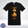 Funny Angry Chicken F-CAW-F Cartoon Humor Graphic T-Shirt