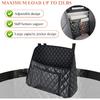 Car Purse Holder Between Seats, Large Capacity Leather Auto Front Seat Handbag Organizer Pocket, Backseat Barrier Storage Bag for Kids Pet, Universal