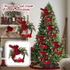 Christmas Wreath, Red Truck Plaid Wreath, Front Door Wreath Decoration