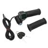 2PCS Electric Bicycle Throttle Grip Speed Control Throttle Handle with Green Digital Display