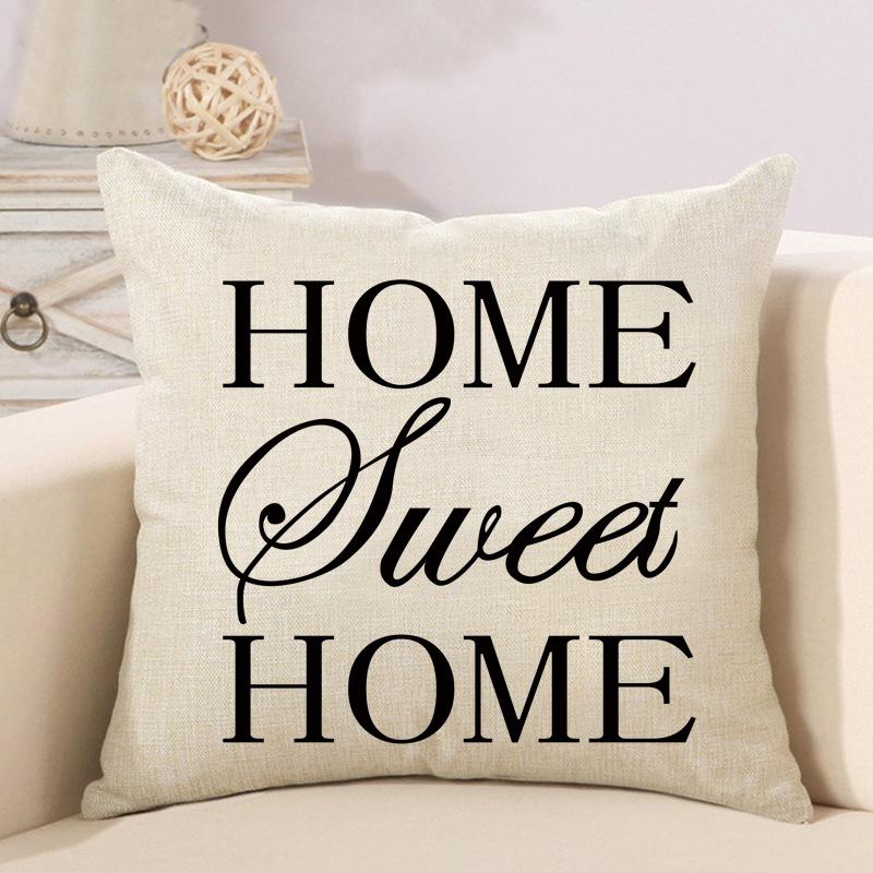 Creative life letter hug pillowcase home decoration car sofa cushion set outdoor products