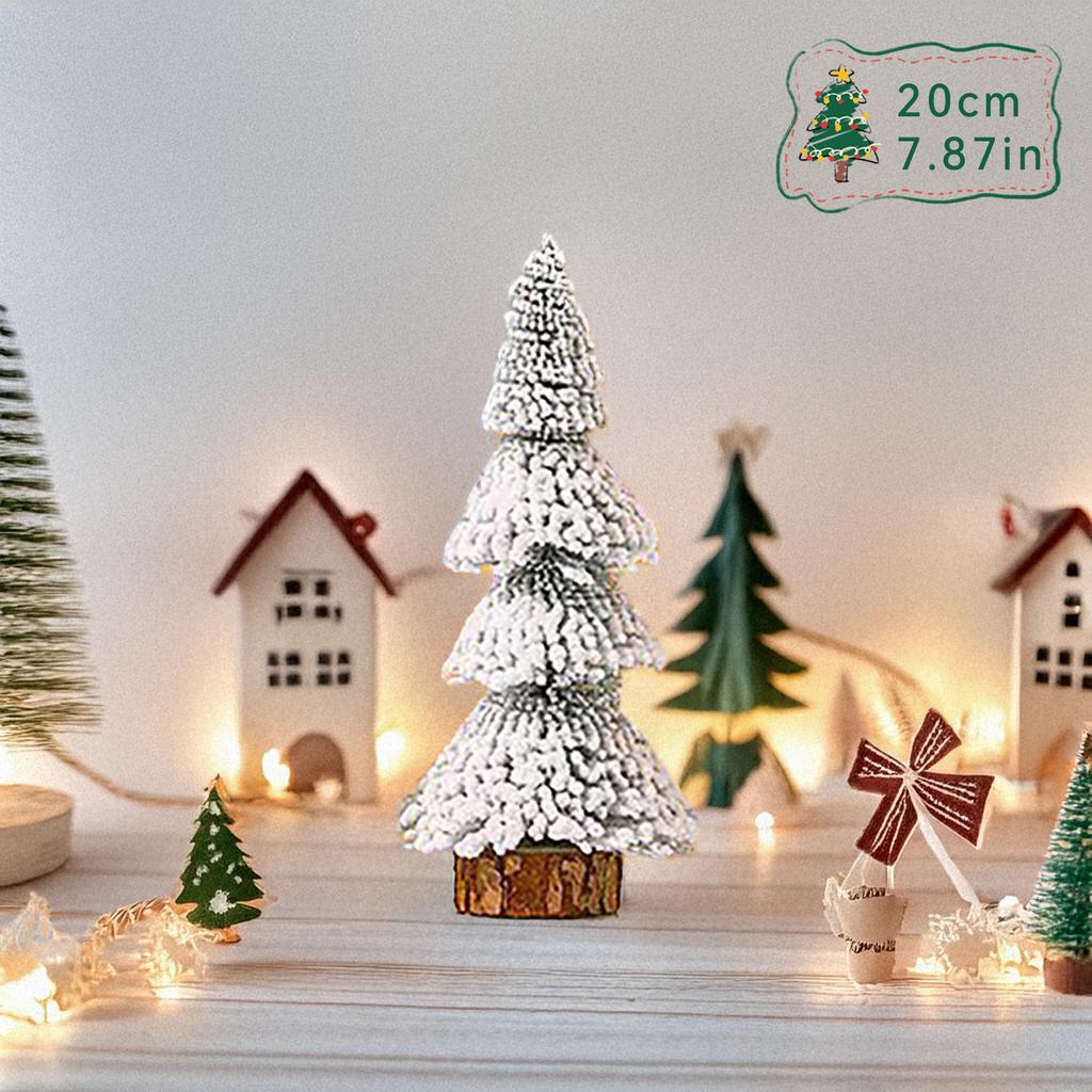 Mini Christmas Tree Tabletop Snow Pine Tree Decoration DIY New  Xmas Party Home Table Ornament  Christmas Gifts Decor