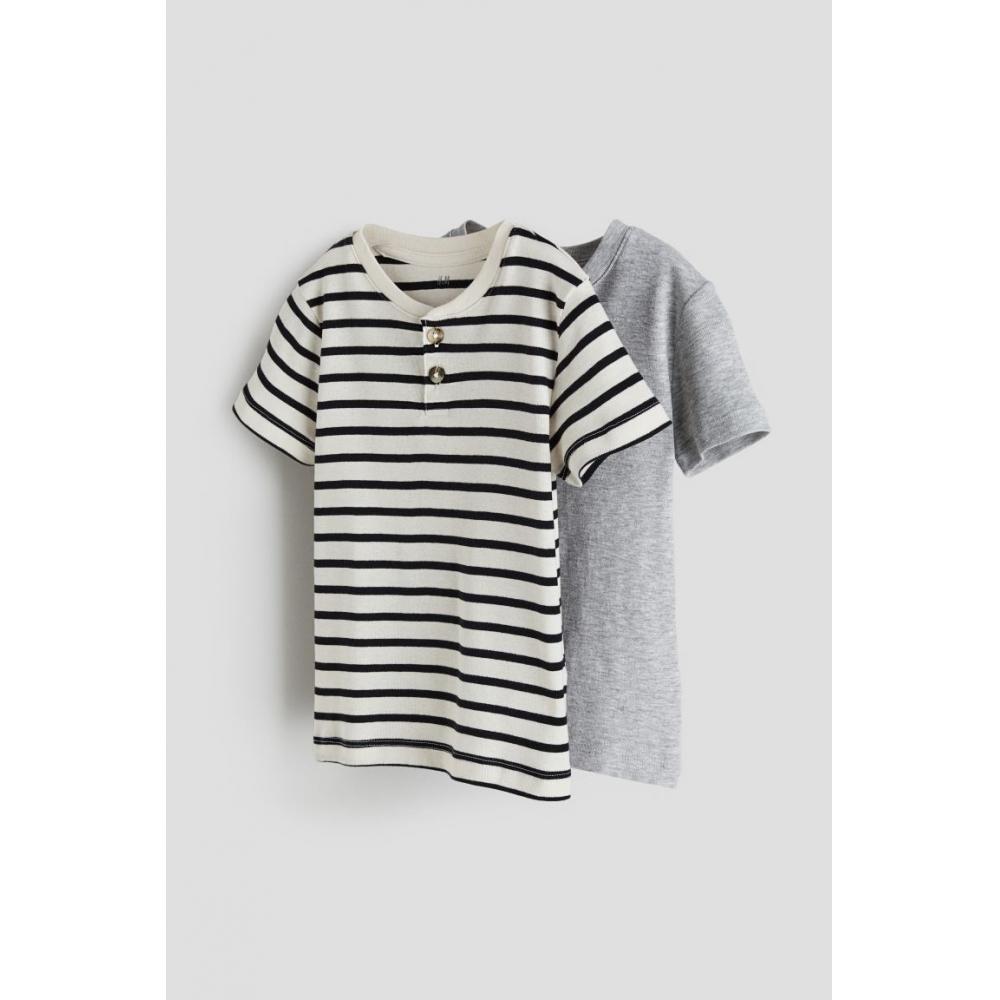 

Футболка HM Генри, комплект из 2 предметов, в естественную белую полоску