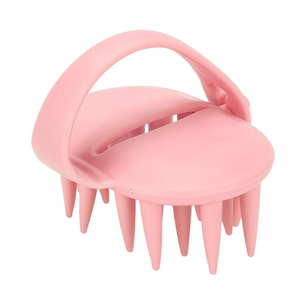 Silicone Bath Shower Body Scrubber Cleansing Brush Men Women Portable Exfoliating Shampoo Brush Pink