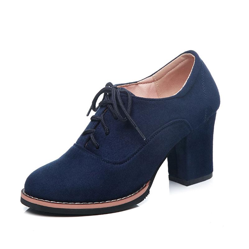 

2025 Новая Мода Женские Туфли на Высоком Каблуке Шнуровка Ботильоны Женская обувь Замшевые Туфли-лодочки Осенние Ботильоны Женские Ботильоны Большого Размера WSH5040 39