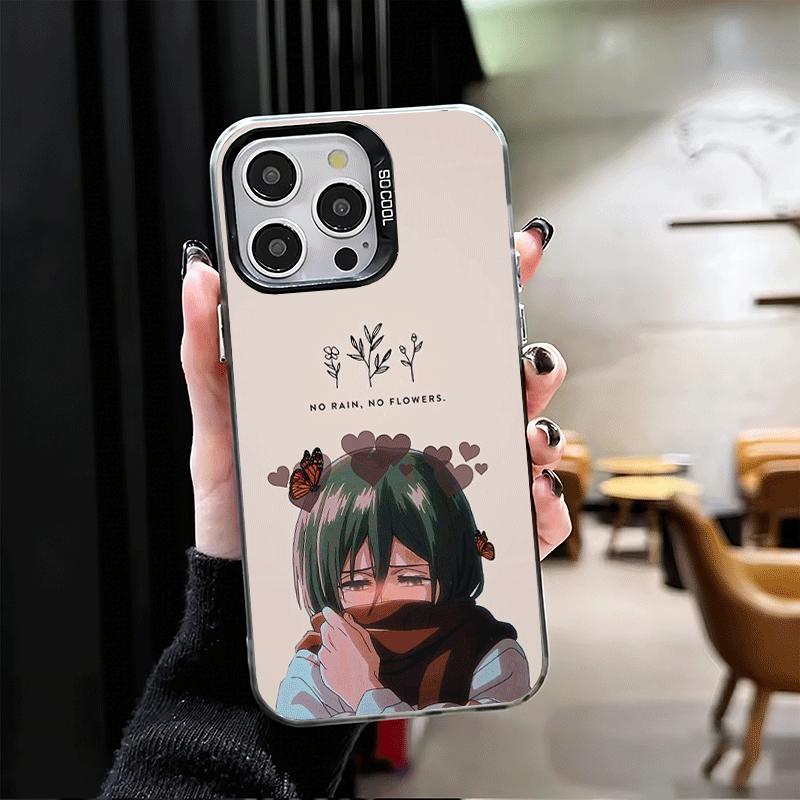 A-Attack On T-Titan Mikasa Soft Phone Case for iPhone 15 16 17 Pro Max 17Air 16E 14 Plus 13 12 Mini Shockproof Cover Back Shell