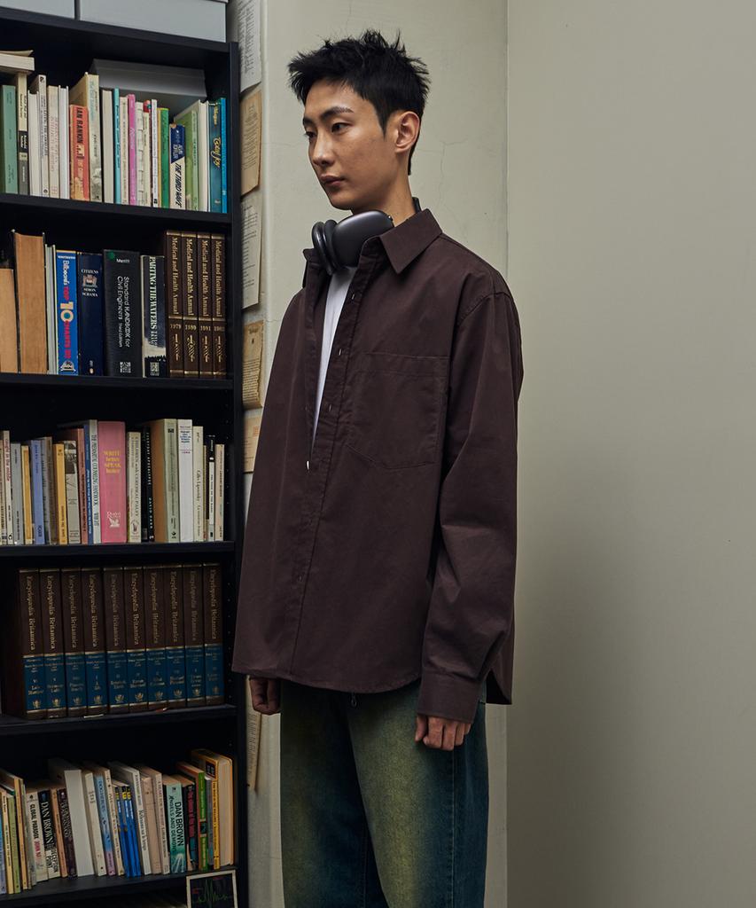 Aieondeoseutaendeu Peach Basic Shirt (Brown)