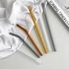 Reusable Eco Friendly Transparent Glass Straws Drinkware Accessory For Smoothies Cocktails Drinking