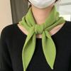 Solid Color Knitted Triangle Scarf Striped False Collar Neck Cover Cross Scarves  Girl
