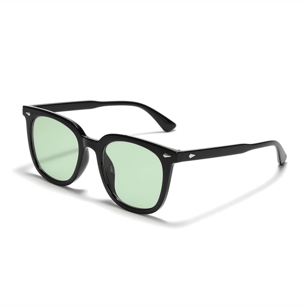 J2314 Glasses Square Sunglasses Colored Lenses Rivet Retro Sunglasses Women'S Sunglasses Men'S