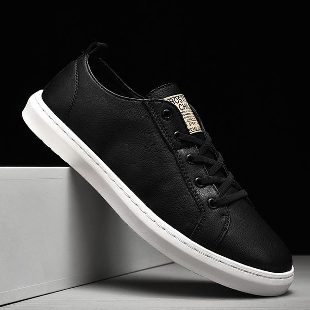 

Модная мужская обувь, оксфорды на шнуровке, новейшие уличные повседневные белые туфли ручной работы из натуральной кожи, мужские мягкие мужские кроссовки на плоской подошве 10 чёрный