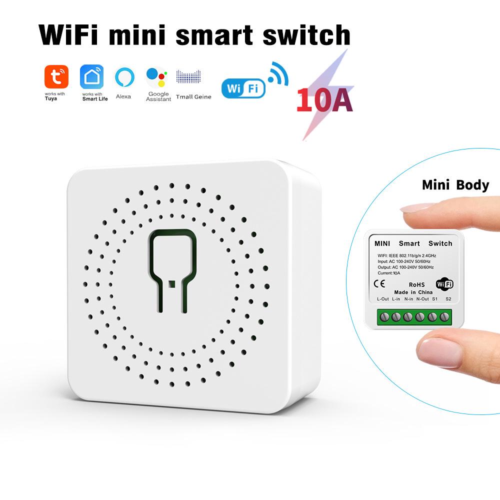 Tuya WiFi Smart Switch: App & Alexa Voice Controlled, Compatible with Dual Control and Dark Box Switches.