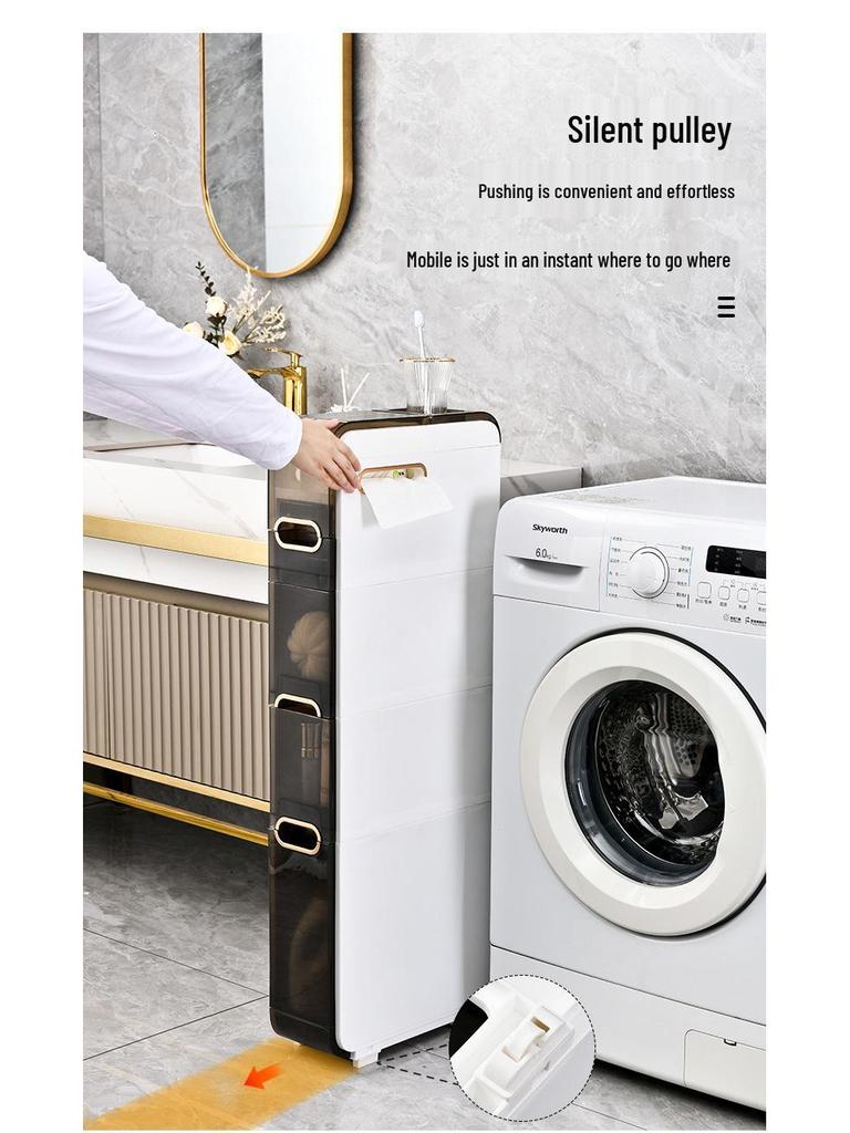 Mehrzweckiger, beweglicher Badezimmer-Lagerregalwagen, keine Installation erforderlich