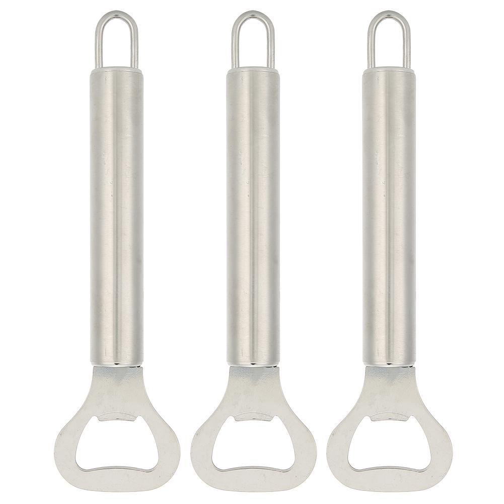 3Pcs Mini Portable Stainless Steel Beer Bottle Opener Manual Bottle Cap Remover For Beer Soda Beverage Bottles Home Kitchen