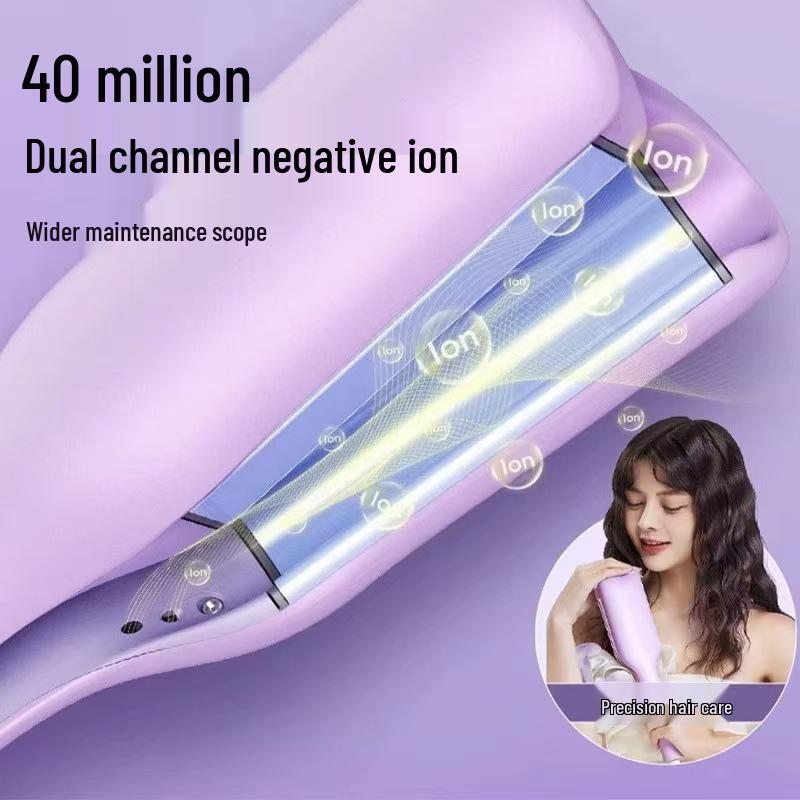 French Water Wave Deep V Curling Iron - 32mm Egg Roll Design, Long-Lasting Style, Hair-Safe