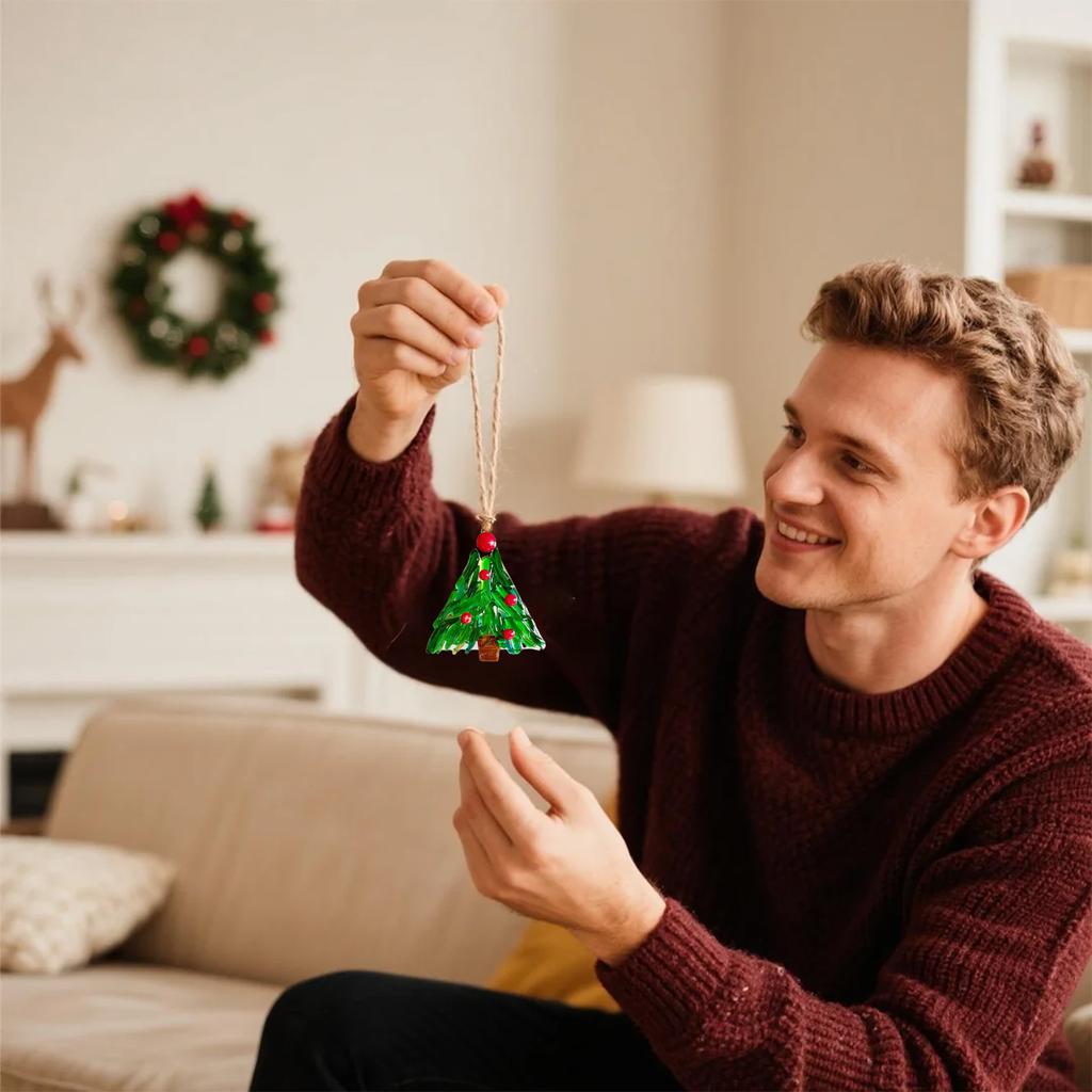 2D Acrylic Christmas Tree Ornaments Acrylic Garland Ornaments Suitable For Christmas Tree Decoration