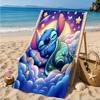 Cartoon Hawaii Artwork Printed Microfiber Beach Towel, Soft And Absorbent, Quick-Dry, Ideal for Summer Travel, Beach Essential, Swimming Pool